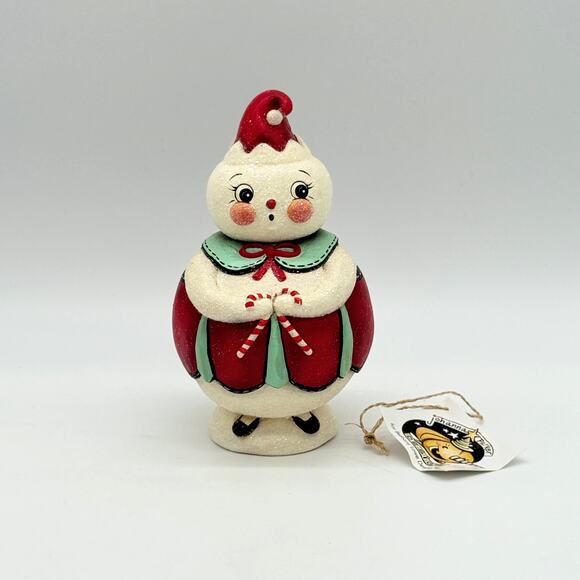 Bethany Lowe Johanna Parker Double Cane Candice Jolly Jar Snowman Christmas - Picture 4 of 8